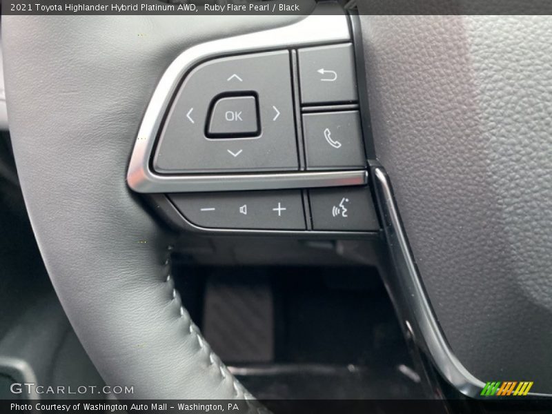 Ruby Flare Pearl / Black 2021 Toyota Highlander Hybrid Platinum AWD