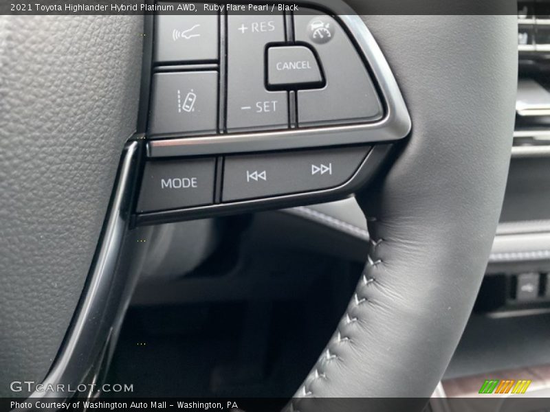 Ruby Flare Pearl / Black 2021 Toyota Highlander Hybrid Platinum AWD