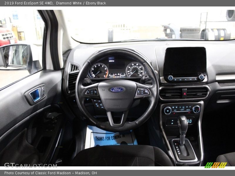 Diamond White / Ebony Black 2019 Ford EcoSport SE 4WD