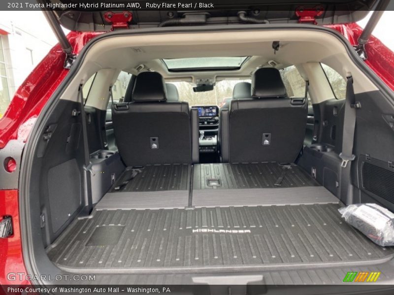 Ruby Flare Pearl / Black 2021 Toyota Highlander Hybrid Platinum AWD