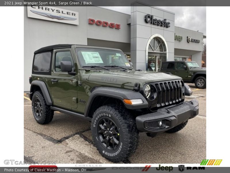 Sarge Green / Black 2021 Jeep Wrangler Sport 4x4