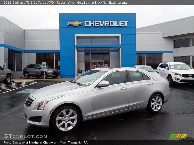 Radiant Silver Metallic / Jet Black/Jet Black Accents 2013 Cadillac ATS 2.0L Turbo AWD