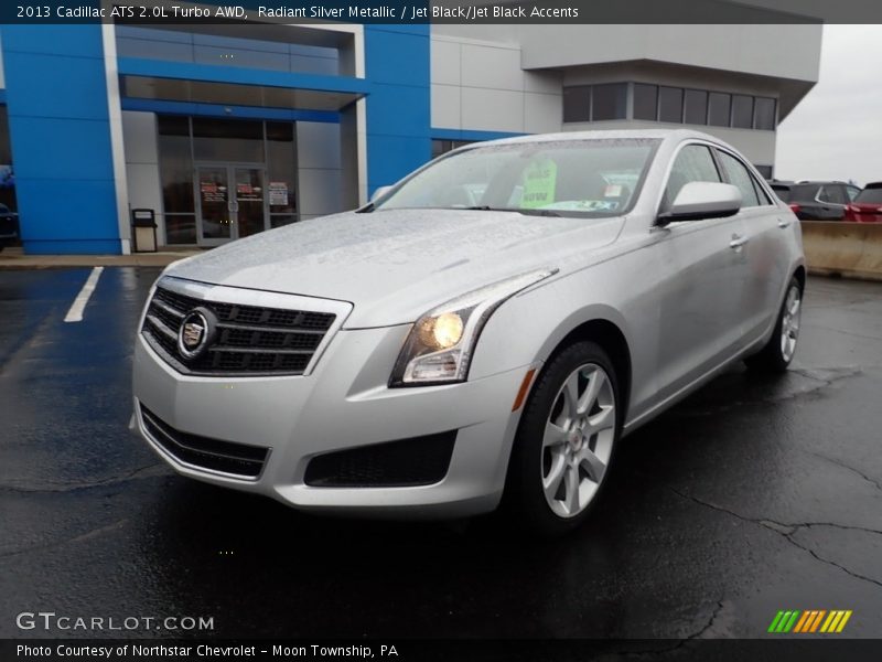Radiant Silver Metallic / Jet Black/Jet Black Accents 2013 Cadillac ATS 2.0L Turbo AWD
