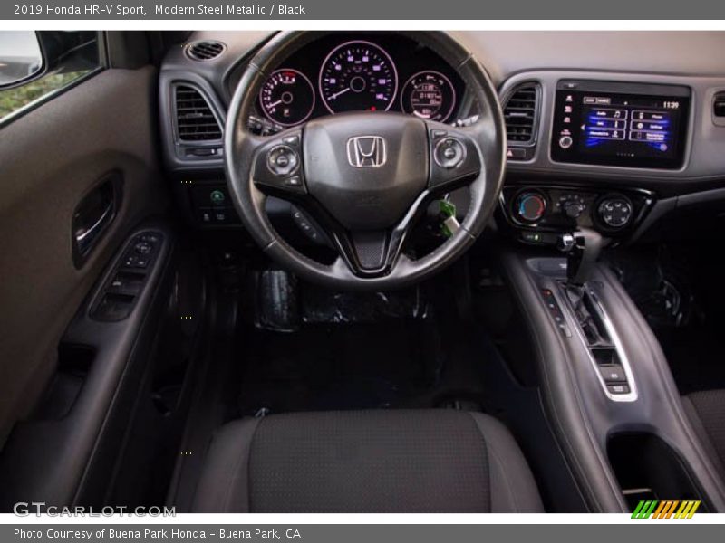 Modern Steel Metallic / Black 2019 Honda HR-V Sport