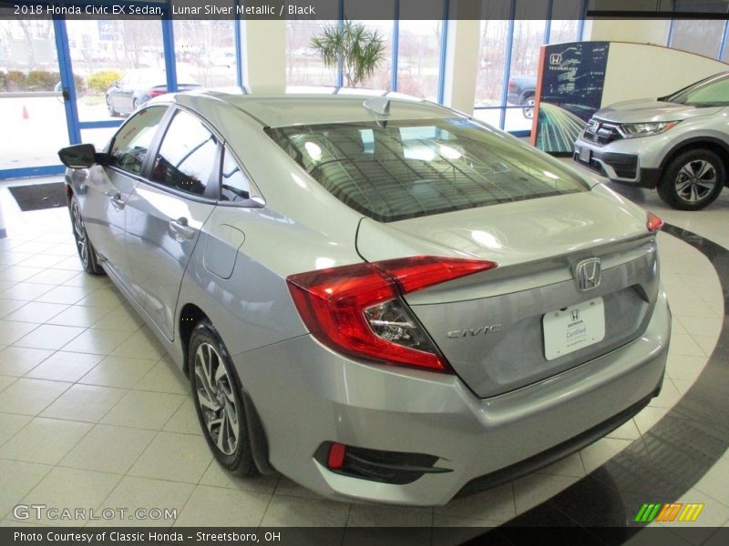 Lunar Silver Metallic / Black 2018 Honda Civic EX Sedan