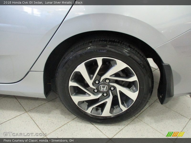Lunar Silver Metallic / Black 2018 Honda Civic EX Sedan
