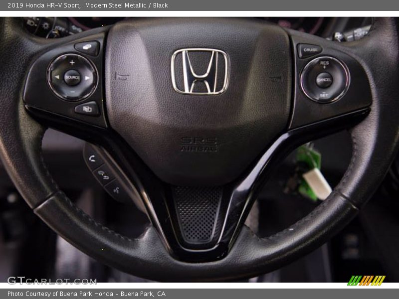 Modern Steel Metallic / Black 2019 Honda HR-V Sport