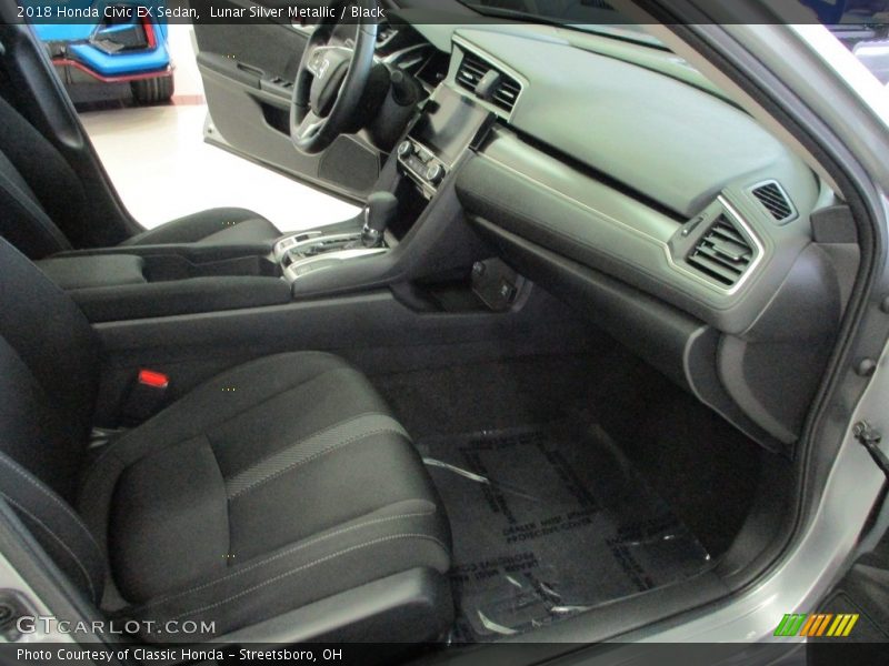 Lunar Silver Metallic / Black 2018 Honda Civic EX Sedan