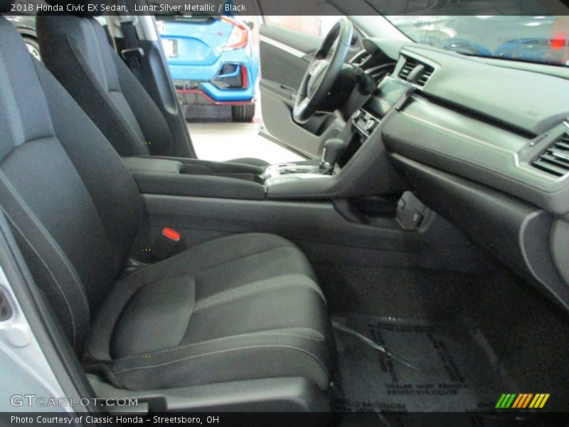 Lunar Silver Metallic / Black 2018 Honda Civic EX Sedan