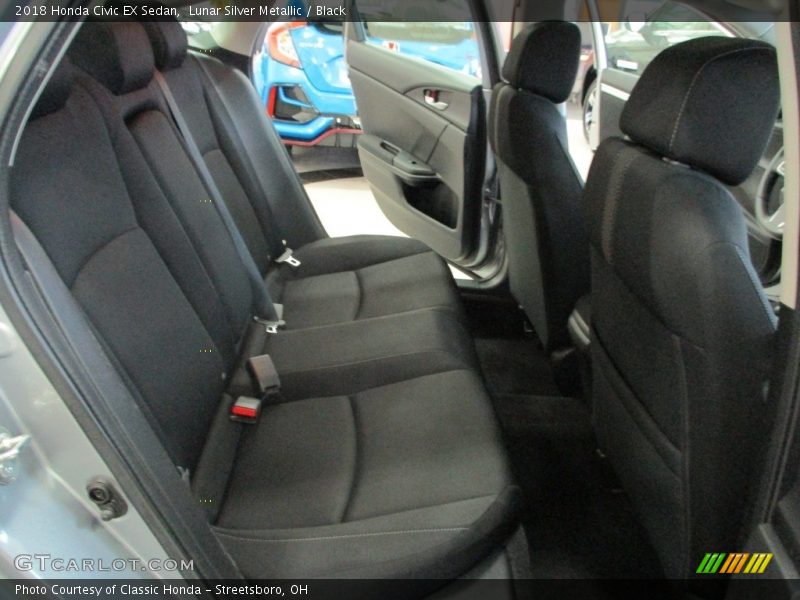 Lunar Silver Metallic / Black 2018 Honda Civic EX Sedan