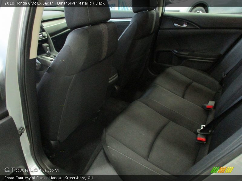 Lunar Silver Metallic / Black 2018 Honda Civic EX Sedan