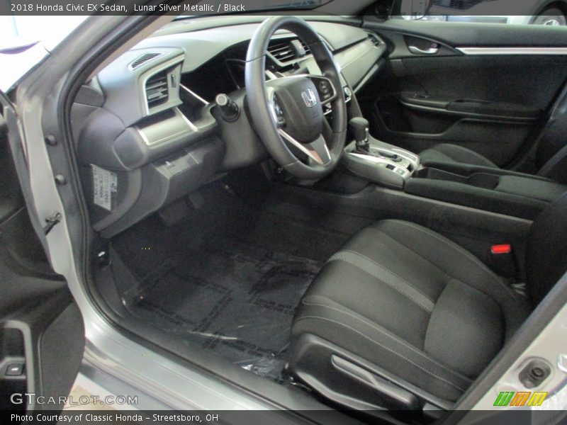 Lunar Silver Metallic / Black 2018 Honda Civic EX Sedan