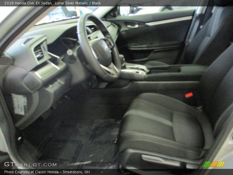 Lunar Silver Metallic / Black 2018 Honda Civic EX Sedan