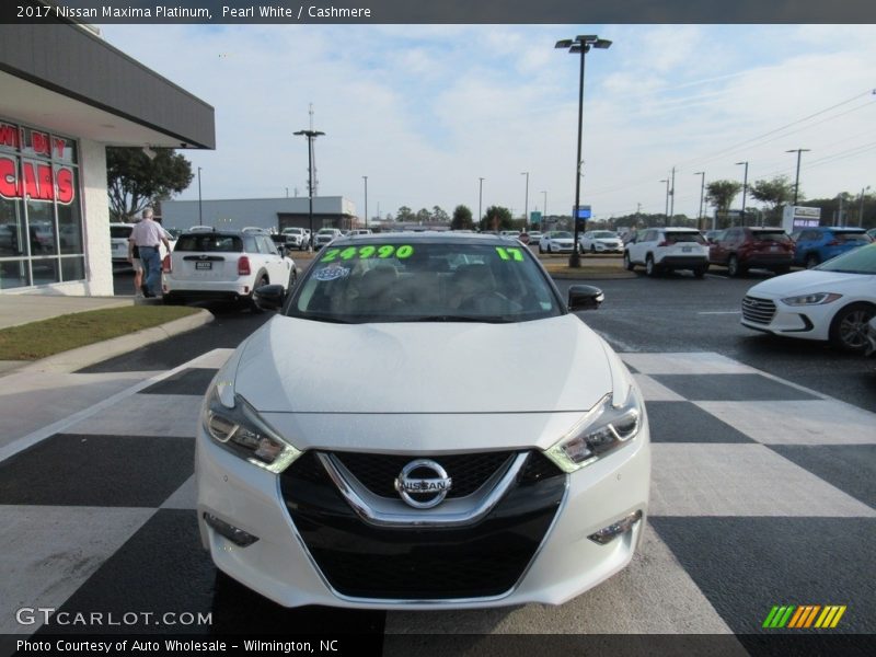 Pearl White / Cashmere 2017 Nissan Maxima Platinum