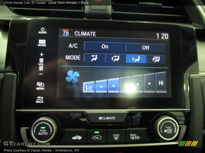 Lunar Silver Metallic / Black 2018 Honda Civic EX Sedan