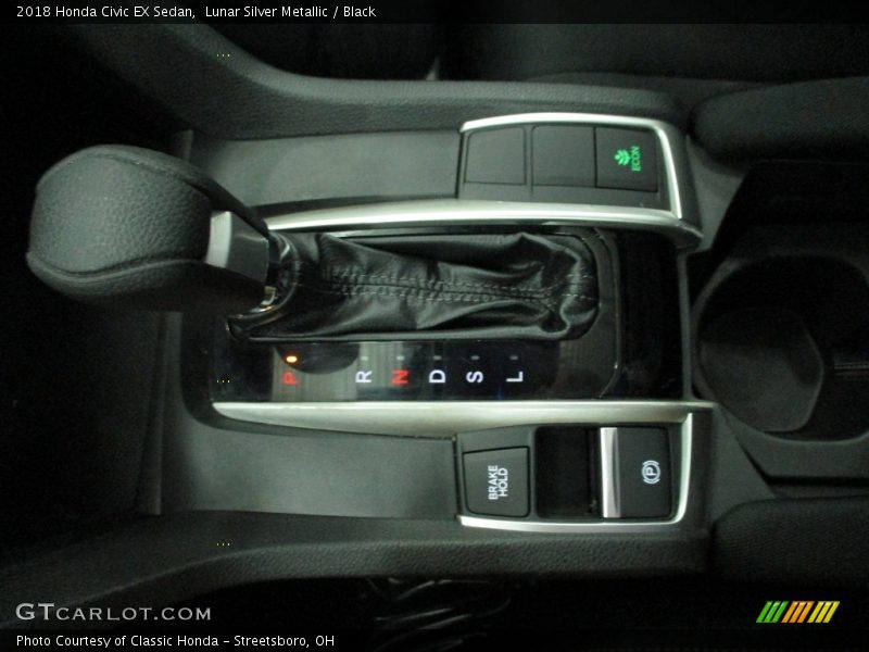 Lunar Silver Metallic / Black 2018 Honda Civic EX Sedan