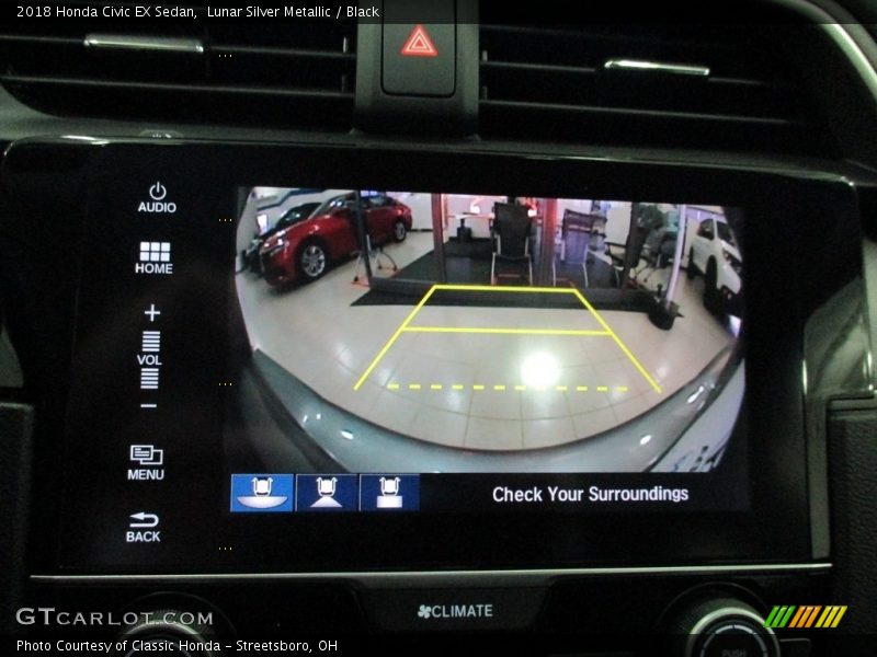 Lunar Silver Metallic / Black 2018 Honda Civic EX Sedan