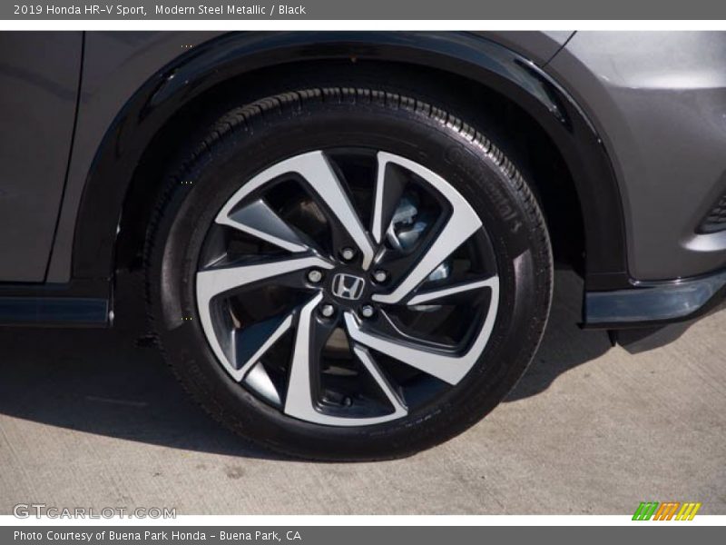 Modern Steel Metallic / Black 2019 Honda HR-V Sport