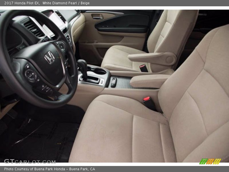 White Diamond Pearl / Beige 2017 Honda Pilot EX