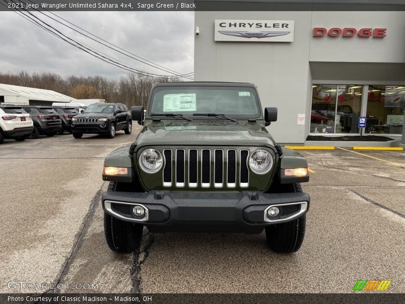 Sarge Green / Black 2021 Jeep Wrangler Unlimited Sahara 4x4