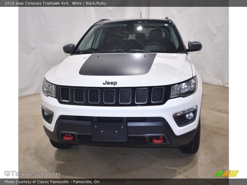 White / Black/Ruby 2019 Jeep Compass Trailhawk 4x4