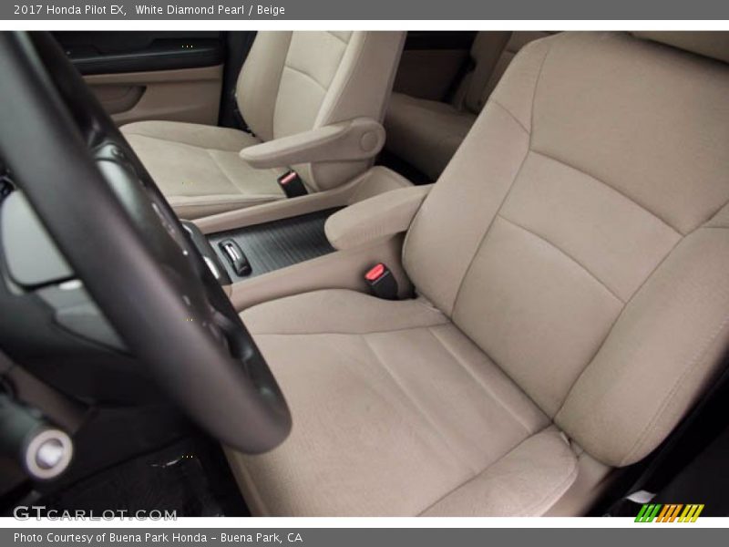 White Diamond Pearl / Beige 2017 Honda Pilot EX