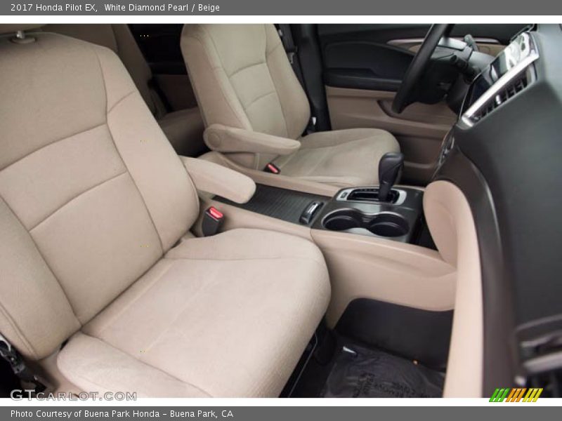 White Diamond Pearl / Beige 2017 Honda Pilot EX