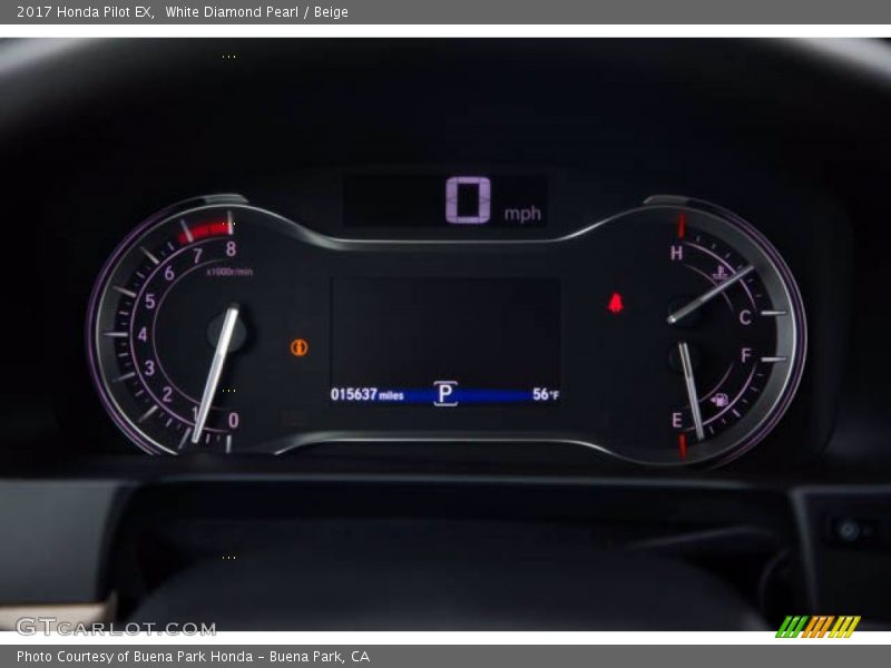 White Diamond Pearl / Beige 2017 Honda Pilot EX