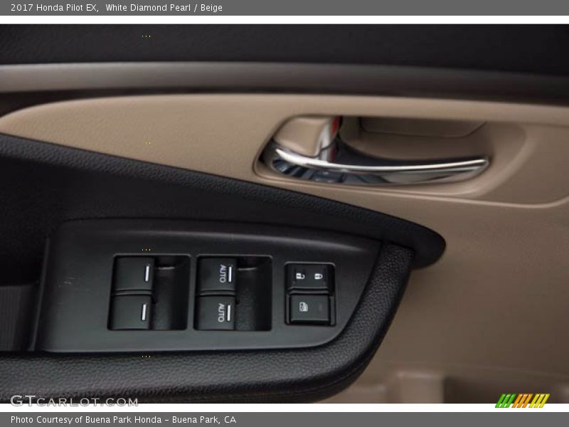White Diamond Pearl / Beige 2017 Honda Pilot EX