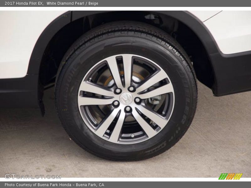 White Diamond Pearl / Beige 2017 Honda Pilot EX