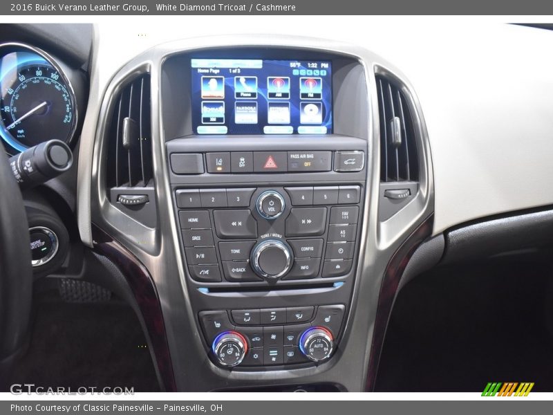 White Diamond Tricoat / Cashmere 2016 Buick Verano Leather Group