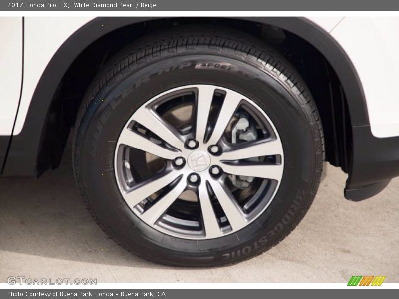 White Diamond Pearl / Beige 2017 Honda Pilot EX