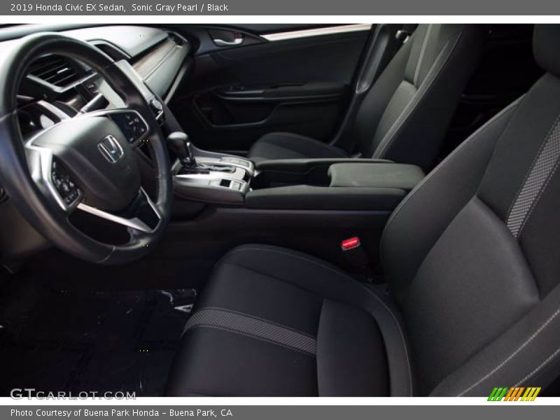 Sonic Gray Pearl / Black 2019 Honda Civic EX Sedan
