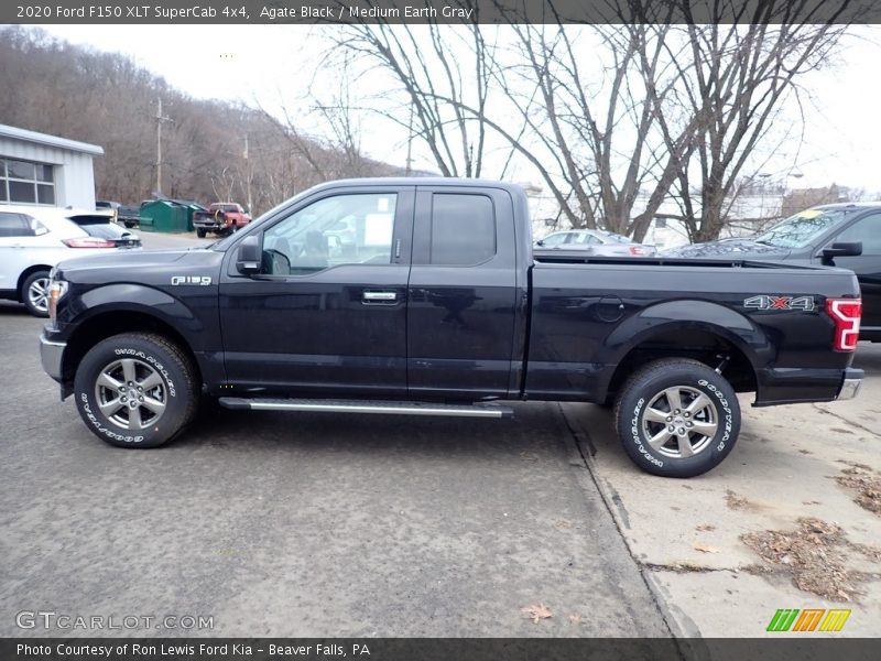 Agate Black / Medium Earth Gray 2020 Ford F150 XLT SuperCab 4x4