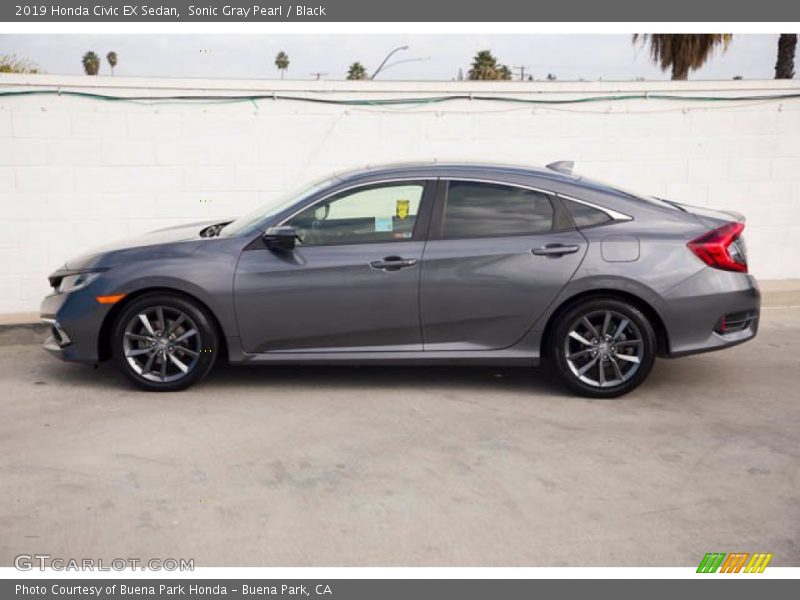 Sonic Gray Pearl / Black 2019 Honda Civic EX Sedan