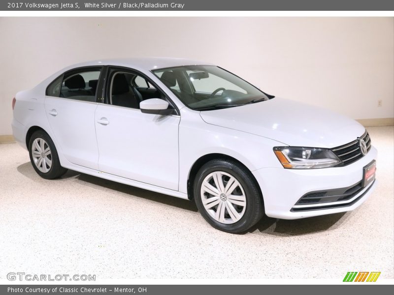 White Silver / Black/Palladium Gray 2017 Volkswagen Jetta S