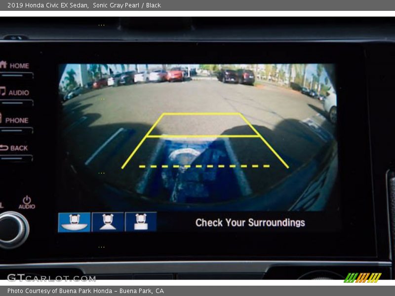 Sonic Gray Pearl / Black 2019 Honda Civic EX Sedan