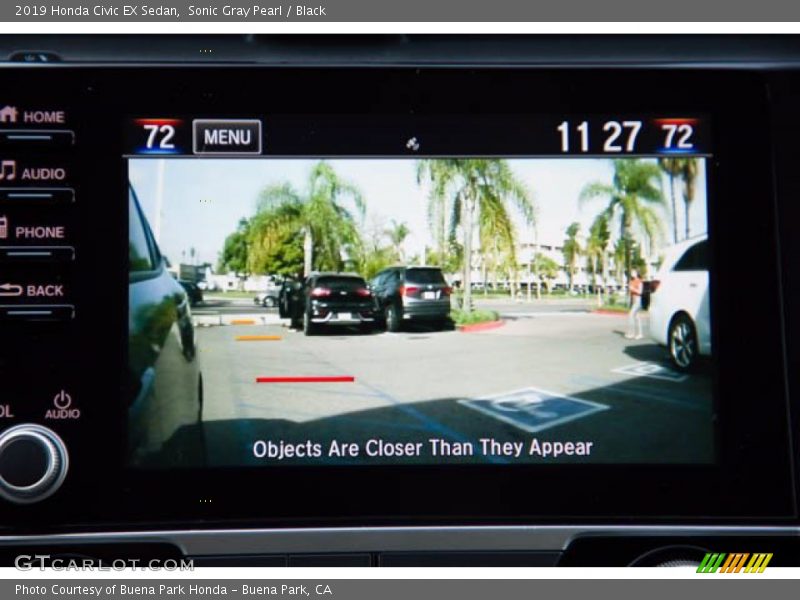Sonic Gray Pearl / Black 2019 Honda Civic EX Sedan