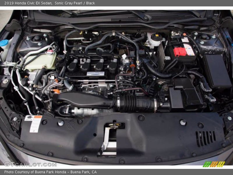 Sonic Gray Pearl / Black 2019 Honda Civic EX Sedan