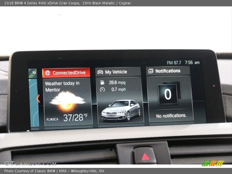 Citrin Black Metallic / Cognac 2018 BMW 4 Series 440i xDrive Gran Coupe