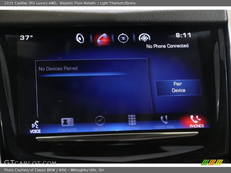 Majestic Plum Metallic / Light Titanium/Ebony 2015 Cadillac SRX Luxury AWD