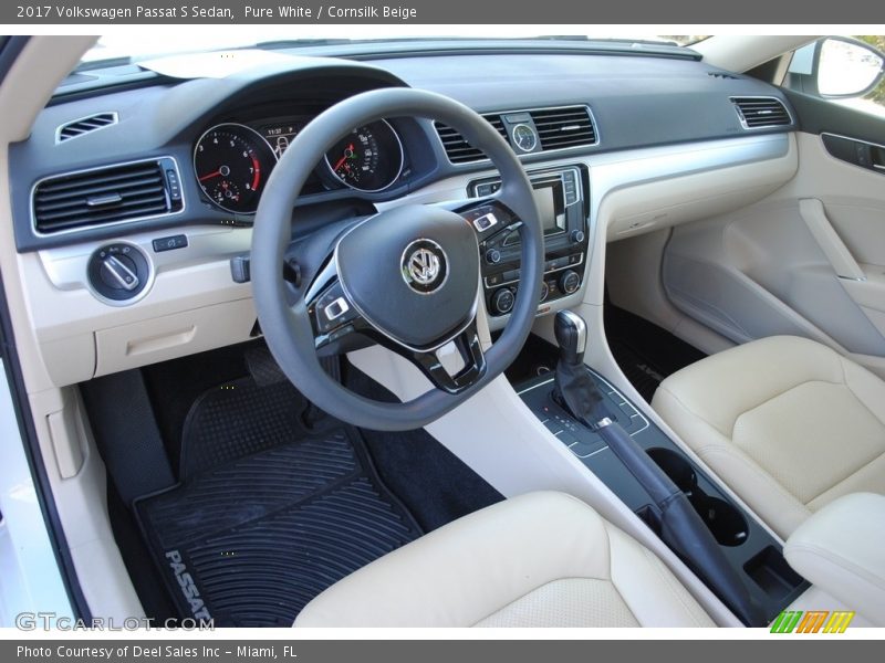Pure White / Cornsilk Beige 2017 Volkswagen Passat S Sedan