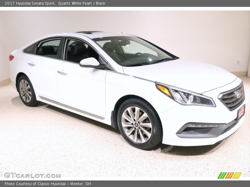 Quartz White Pearl / Black 2017 Hyundai Sonata Sport