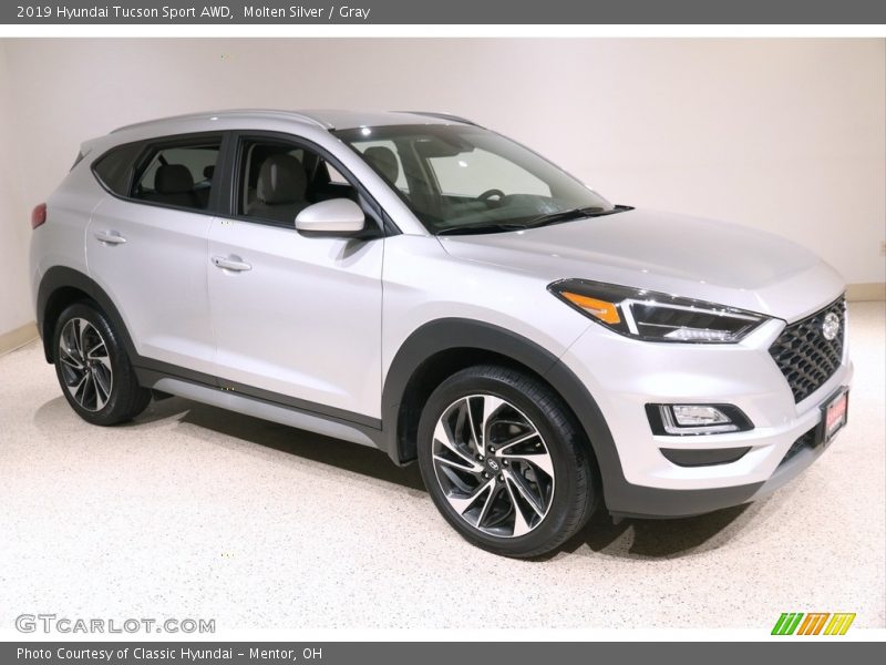 Molten Silver / Gray 2019 Hyundai Tucson Sport AWD