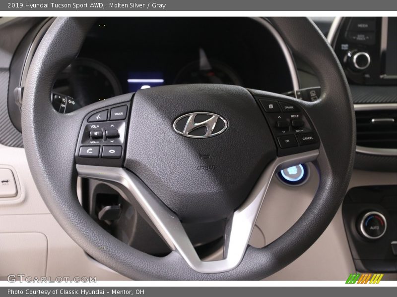 Molten Silver / Gray 2019 Hyundai Tucson Sport AWD