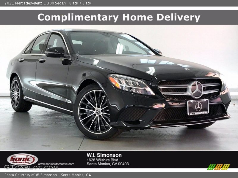 Black / Black 2021 Mercedes-Benz C 300 Sedan