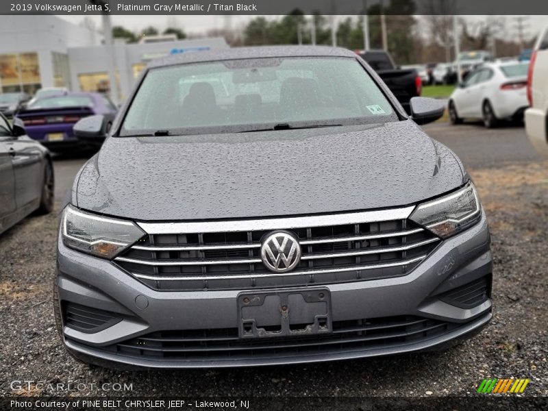 Platinum Gray Metallic / Titan Black 2019 Volkswagen Jetta S