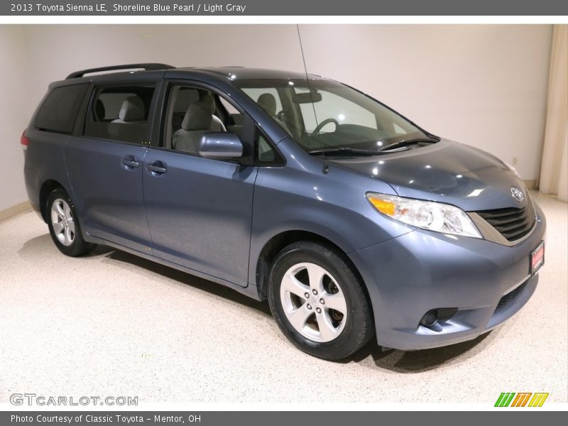 Shoreline Blue Pearl / Light Gray 2013 Toyota Sienna LE