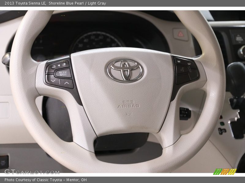 Shoreline Blue Pearl / Light Gray 2013 Toyota Sienna LE