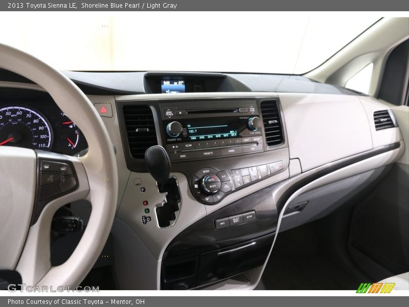 Shoreline Blue Pearl / Light Gray 2013 Toyota Sienna LE